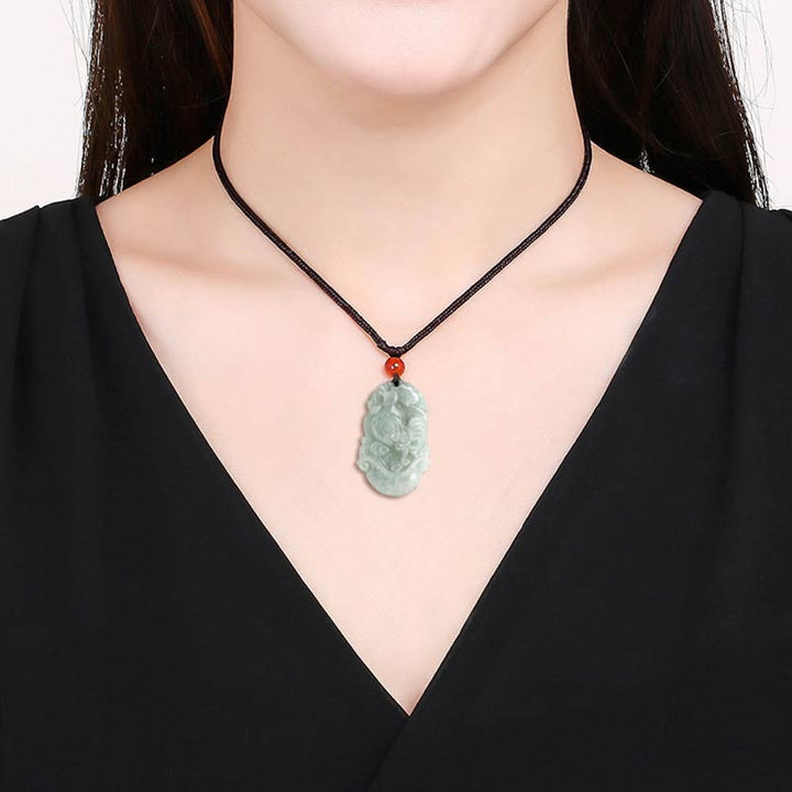 Buddha Stones天然翡翠12星座成功ペンダントネックレス - image 20