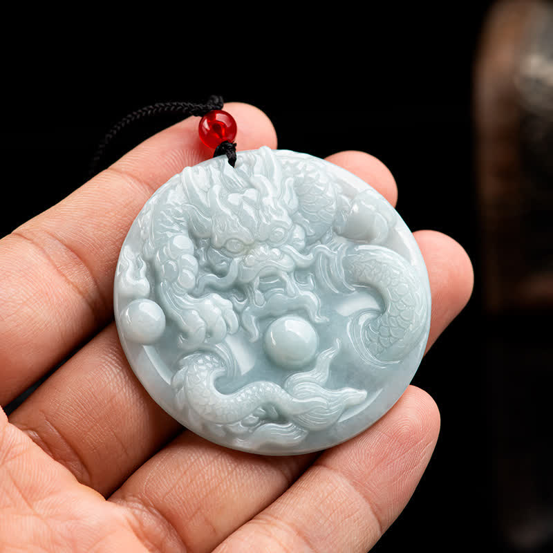 ❗❗❗フラッシュセール -Buddha Stones、中国の十二支、龍、翡翠、成功のお守り、紐ネックレス - image 3