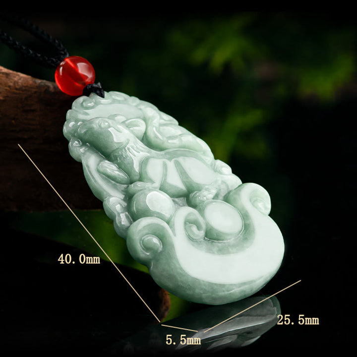 Buddha Stones天然グリーン翡翠 12星座 幸運 繁栄 ネックレス ペンダント - image 9