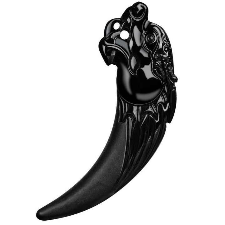 Buddha Stones天然黒翡翠 十二支 龍の歯模様 守護ネックレス ペンダント - image 9