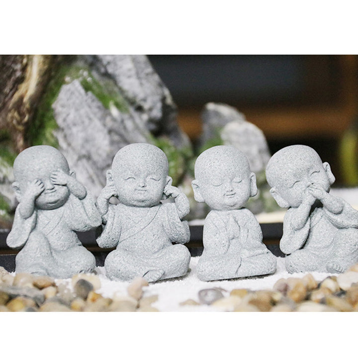 Buddha Stones瞑想 祈り 僧侶 仏像 静寂 室内装飾