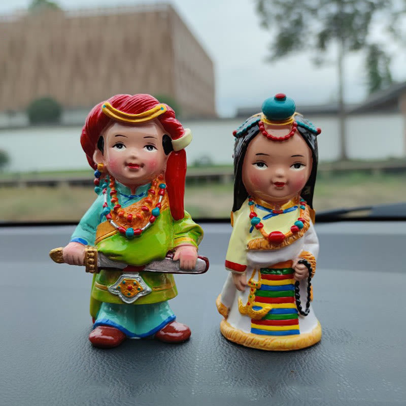 Buddha Stones手描き チベット フィギュア クリエイティブ ホーム オフィス 車 装飾 オーナメント