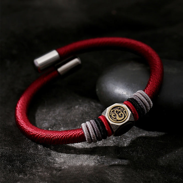 Buddha Stones925スターリングシルバー パーフェクトノット キングコングノット 信仰の強さブレスレット