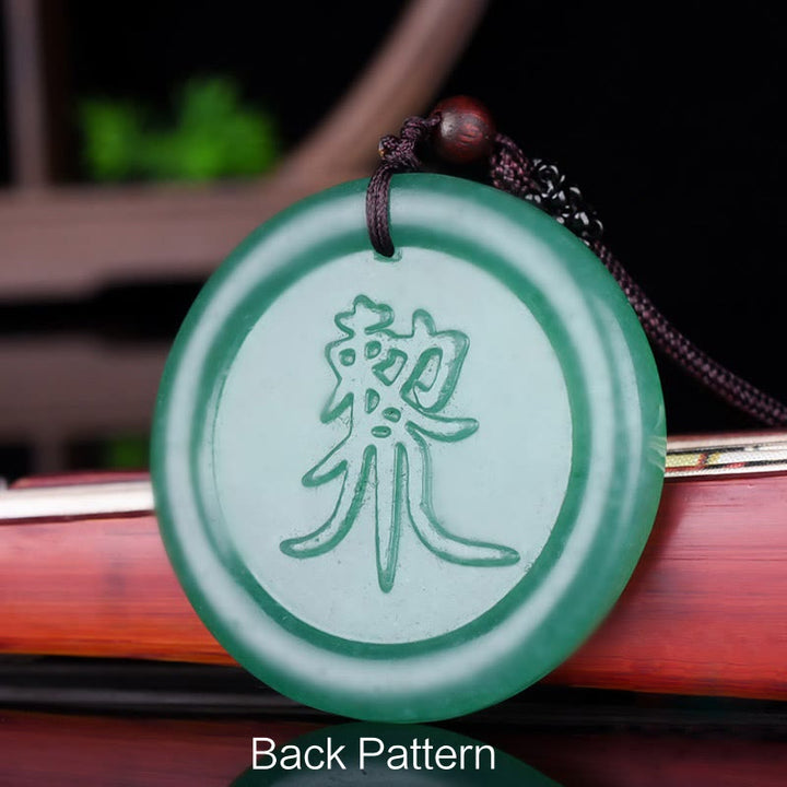 Buddha Stonesグリーンアベンチュリン 陰陽バランスネックレスペンダント - image 4