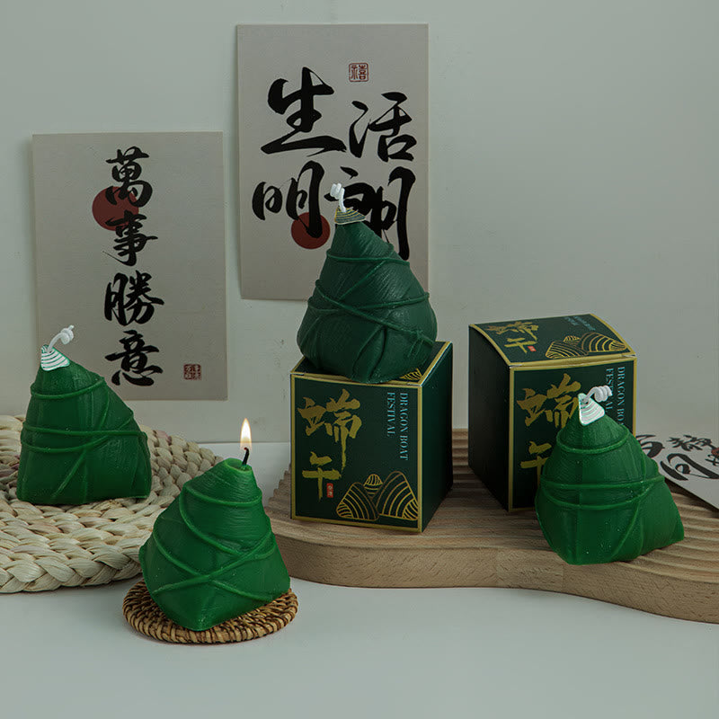 Buddha Stonesドラゴンボートフェスティバル粽柄香り付きキャンドル家族や友人へのギフト