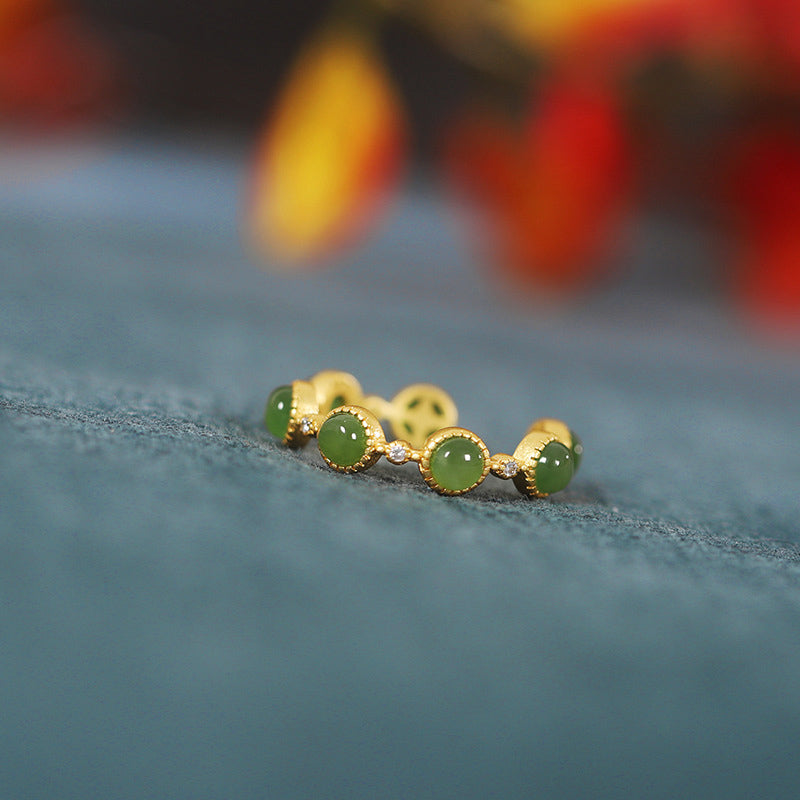 Buddha Stonesシアン翡翠 癒し 穏やか 調節可能 リング - image 9