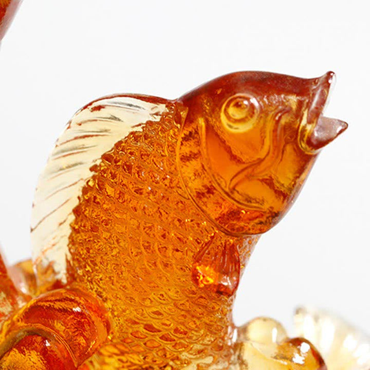 Buddha Stones風水 龍 鯉 手作り 琉璃 クリスタル アートピース ホームオフィス 装飾 - image 7