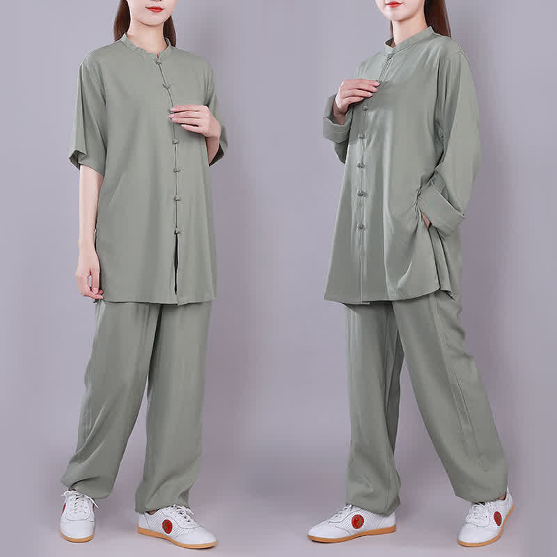 Buddha Stones太極拳 気功 瞑想 祈り スピリチュアル 禅 練習 ユニセックス コットン リネン 服 セット - image 18