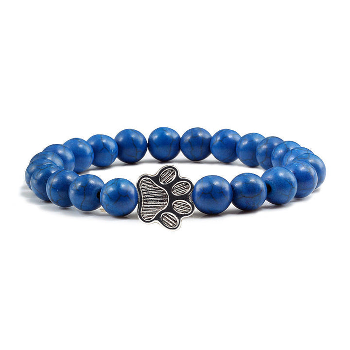Buddha Stones 「犬を救おう」ストーンブレスレット - 濃い青色のビーズ - image 11