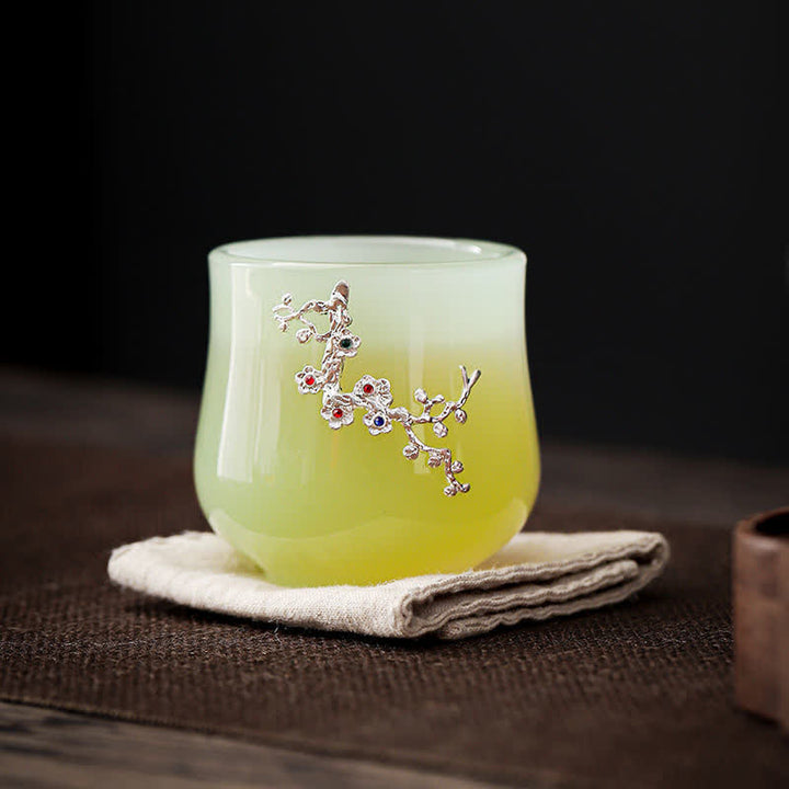 Buddha Stones蓮 龍 鳳凰 花 陶器 ティーカップ ティーカップ