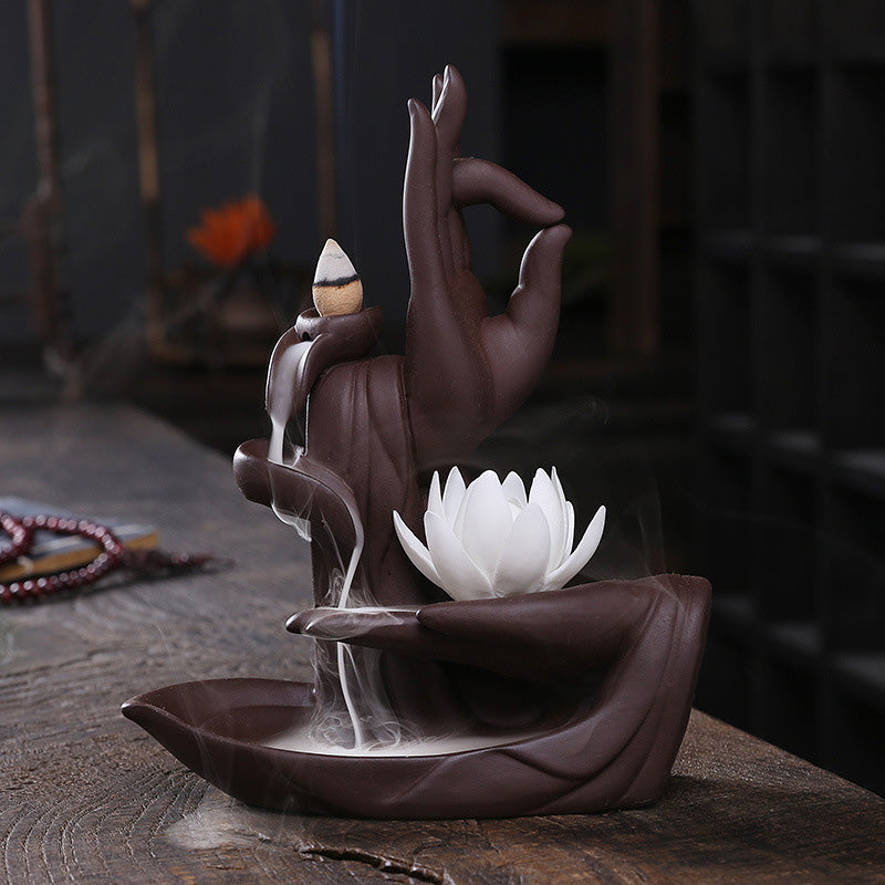 Buddha Stonesチベット 蓮の祝福 香炉 装飾