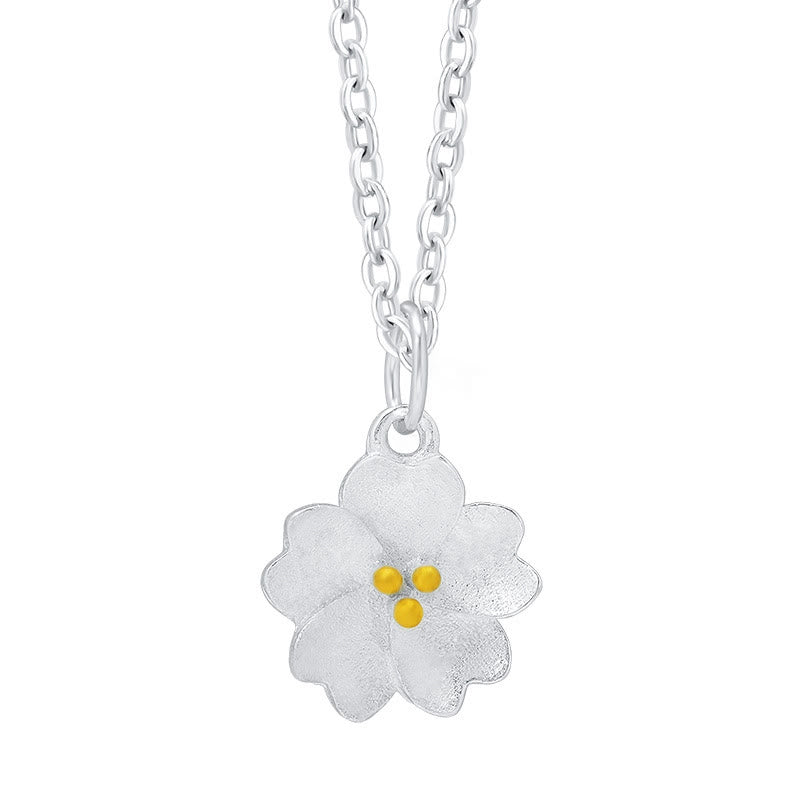 Buddha Stones925スターリングシルバー 桜の花の祝福ネックレスペンダント