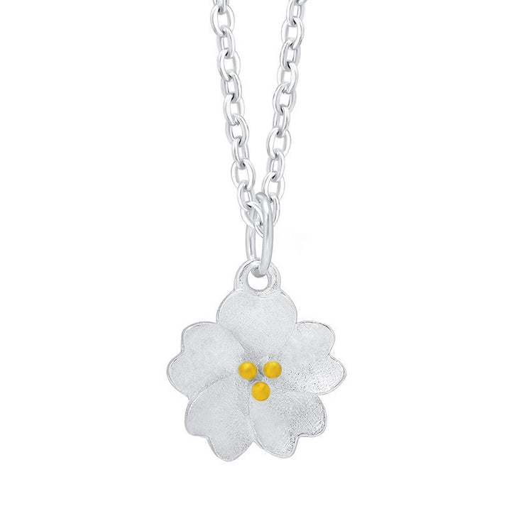 Buddha Stones925スターリングシルバー 桜の花の祝福ネックレスペンダント