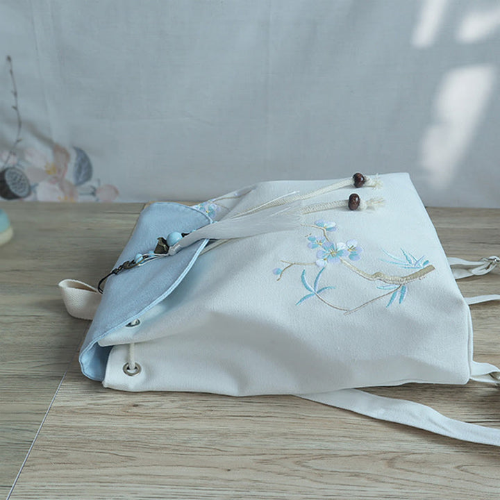 Buddha Stonesハンドメイド刺繍入り大容量キャンバスバックパック - image 46