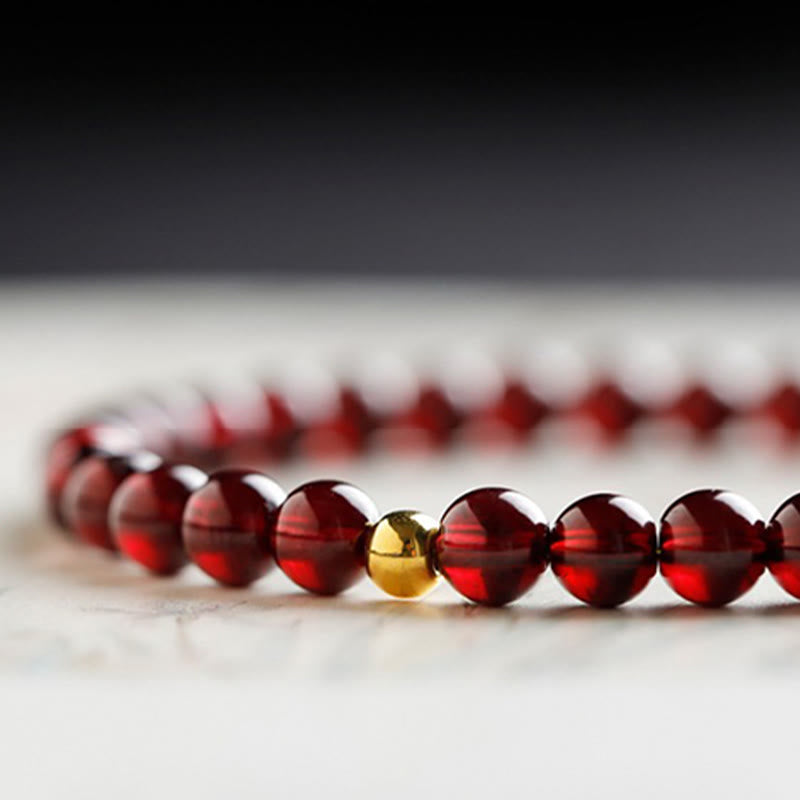Buddha Stones999ゴールド 鯉 天然ガーネット守護ブレスレット - image 11