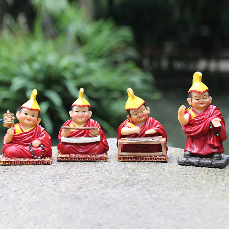 Buddha Stones手描き チベット ラマ像 彫刻 クリエイティブ ホーム オフィス 車 装飾 オーナメント