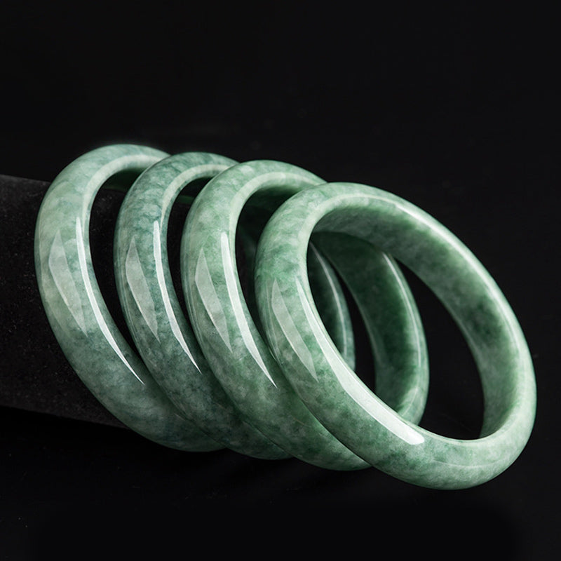 Buddha Stones天然翡翠の幸運と富のバングルブレスレット