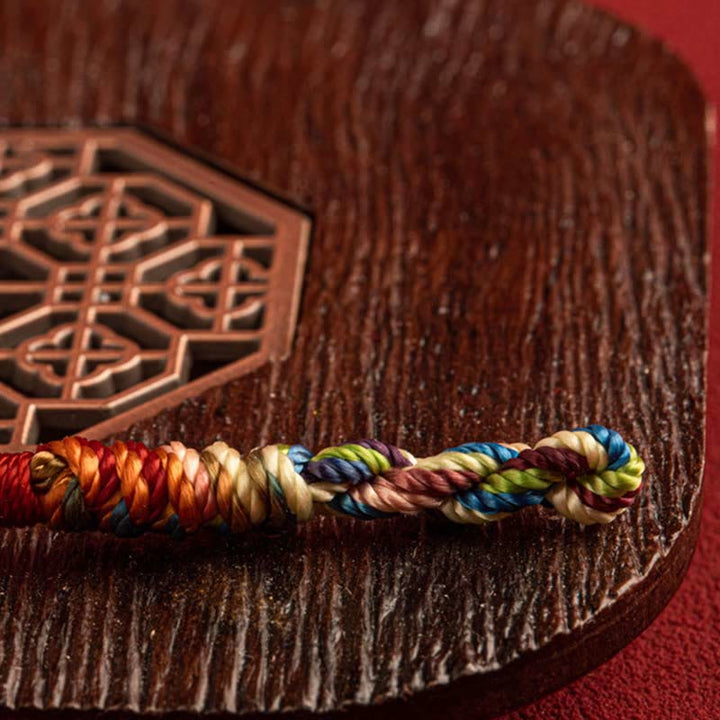 Buddha Stones 健康と幸せを願う 幸運を呼ぶマルチカラーブレスレット