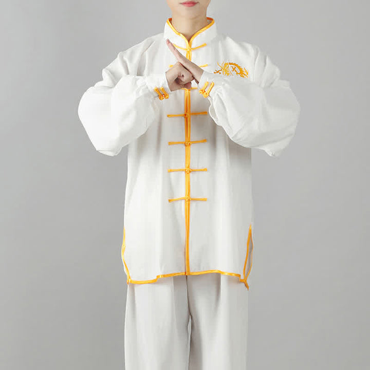 Buddha Stones龍刺繍 気功 禅 精神修養 瞑想 祈り ユニフォーム 男女兼用 服セット - image 4