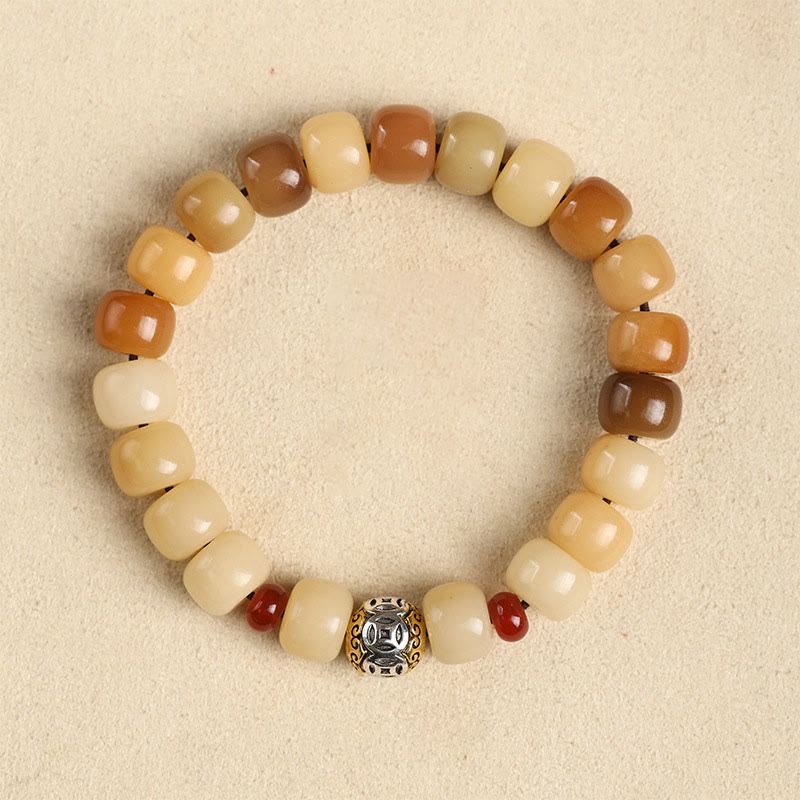 Buddha Stones天然菩提樹 屍の森の王オーム・マニ・パドメ・フム知恵のブレスレット