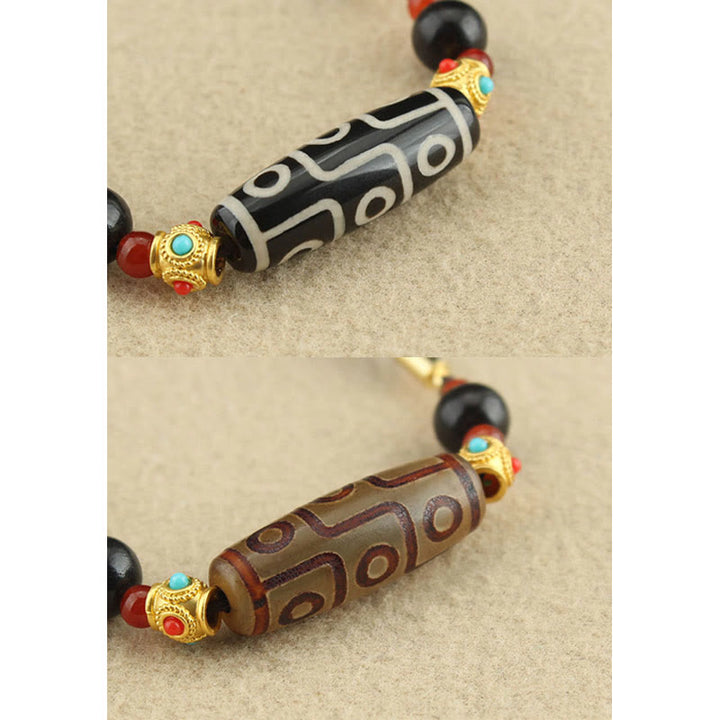 Buddha Stonesチベット九眼天珠守護の祝福紐ネックレスペンダント