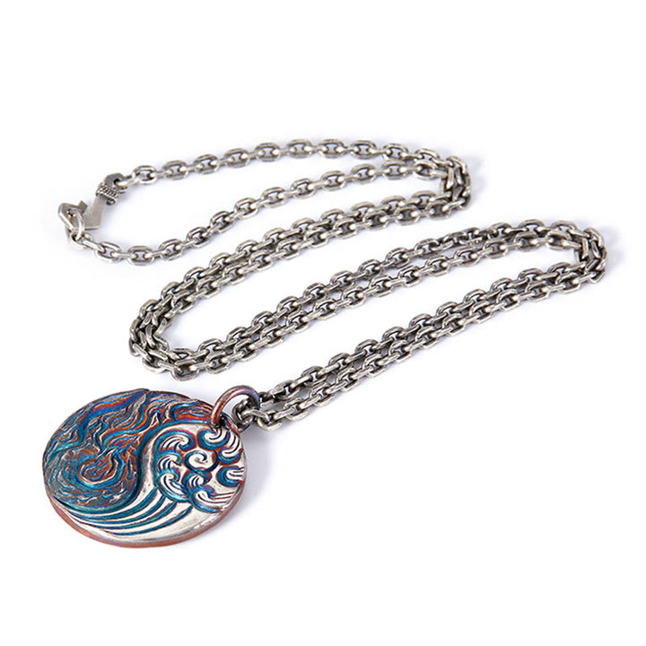 Buddha Stones990 スターリングシルバー 陰陽 水と火のバランスネックレスペンダント - image 13