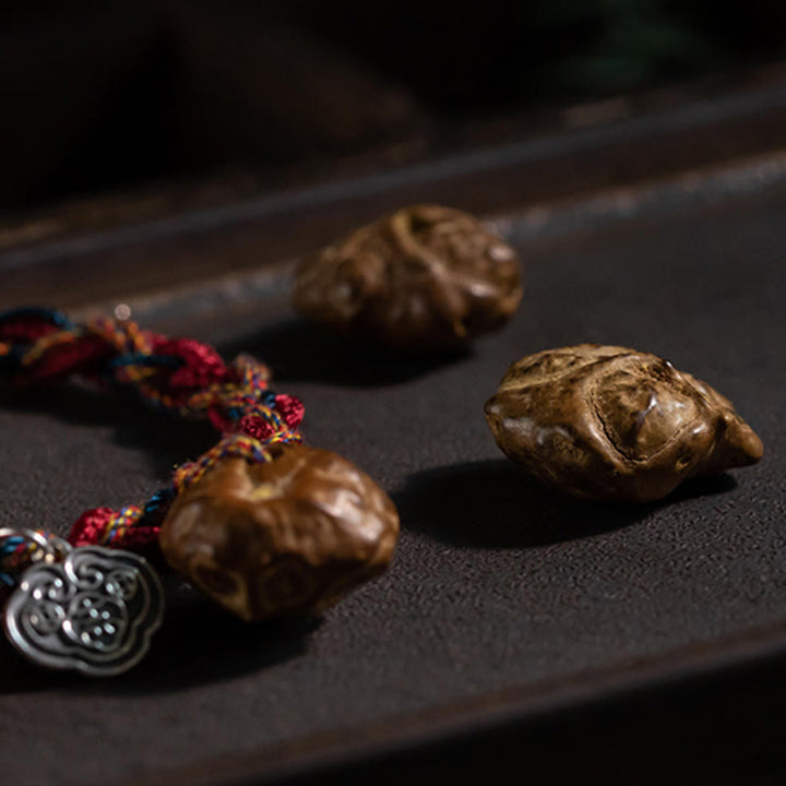 Buddha Stonesチベット手作りカラフルな糸925スターリングシルバー鯉魚保護強度ストリングブレスレット