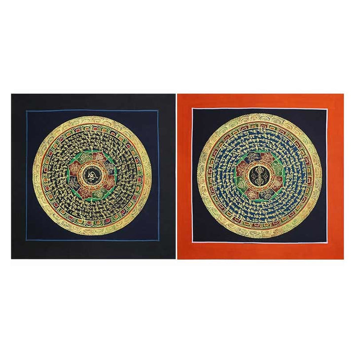 Buddha Stonesチベット 手作り タンカ 絵画 スピリチュアルな祝福 ブラインドボックス ランダムカラーパターン