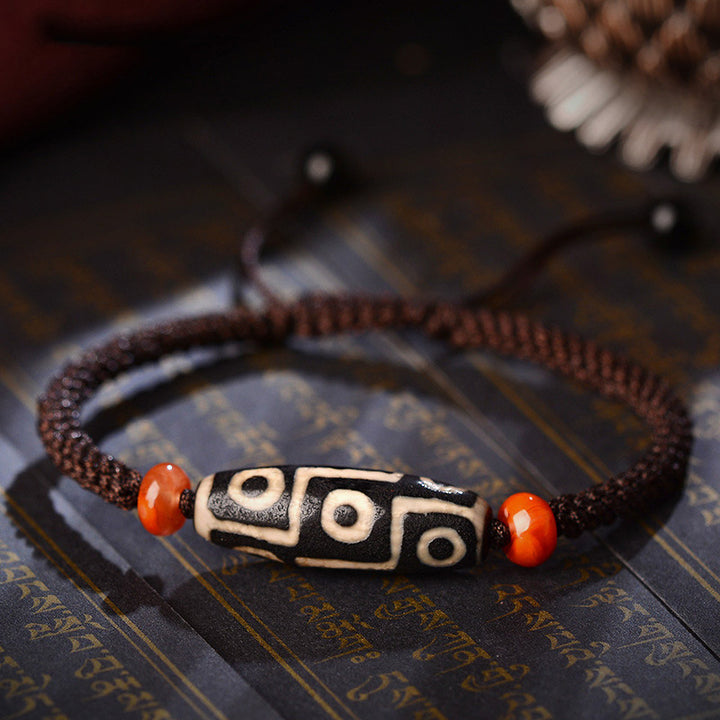 Buddha Stonesチベット九眼ビーズ繁栄紐ブレスレット