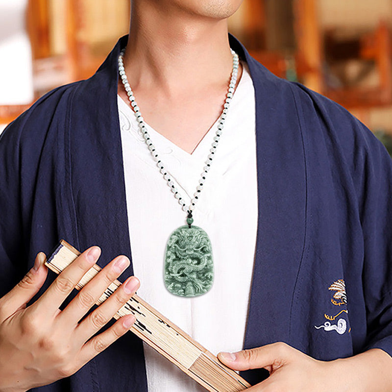 Buddha Stones十二支 龍 翡翠 繁栄のネックレス ビーズ ペンダント - image 9