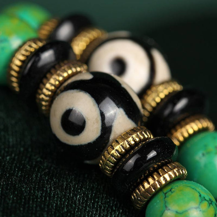 Buddha StonesチベットターコイズMalaバランスネックレス ブレスレット