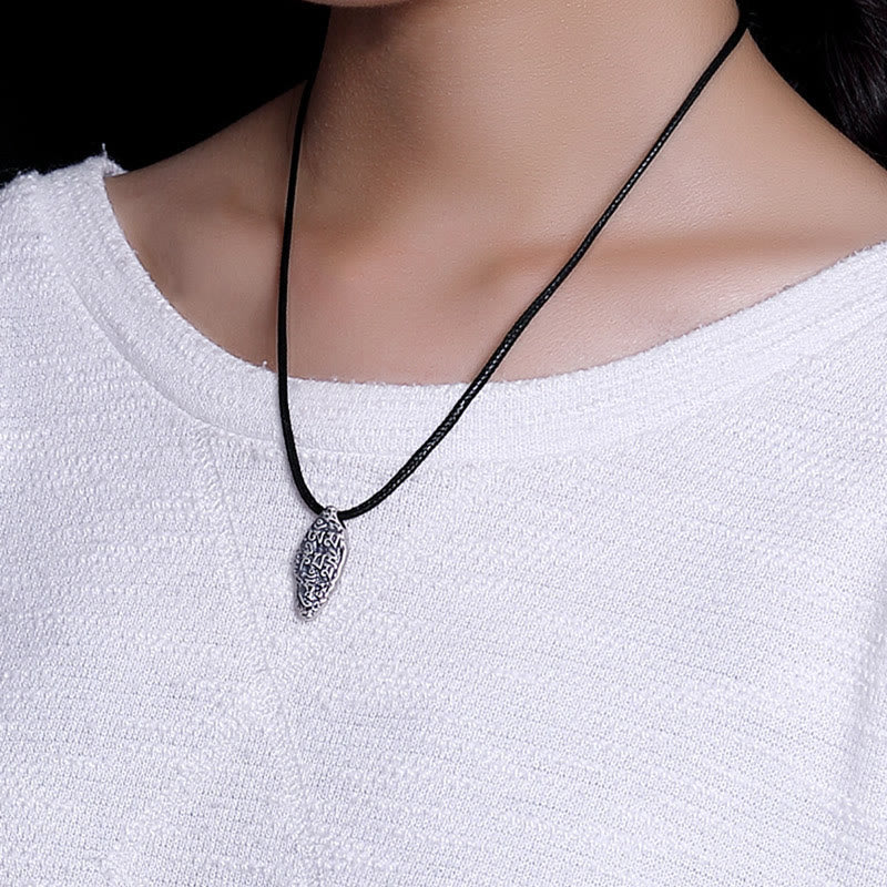 Buddha Stonesチベット 925 スターリングシルバーオーム・マニ・パドメ・フムドルジェヴァジュラ 彫刻 強さ ネックレス ペンダント - image 5