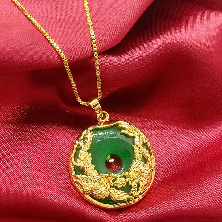 Buddha Stones天然翡翠繁栄ネックレス - image 5