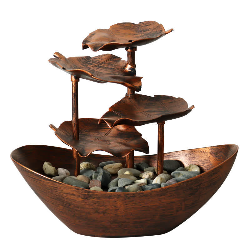 Buddha Stones蓮の葉型 滝 噴水 卓上装飾品 LEDライト付き ホームオフィス デスクトップ装飾 - image 14