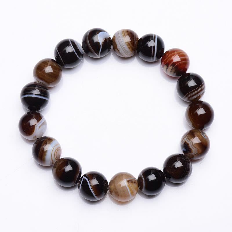 Buddha Stonesチベット産サードニクス 幸福のポジティブなブレスレット
