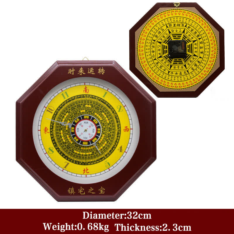 風水八卦図バランスエネルギーマップ壁掛け時計 - 八卦図＆壁掛け時計 32cm - image 5