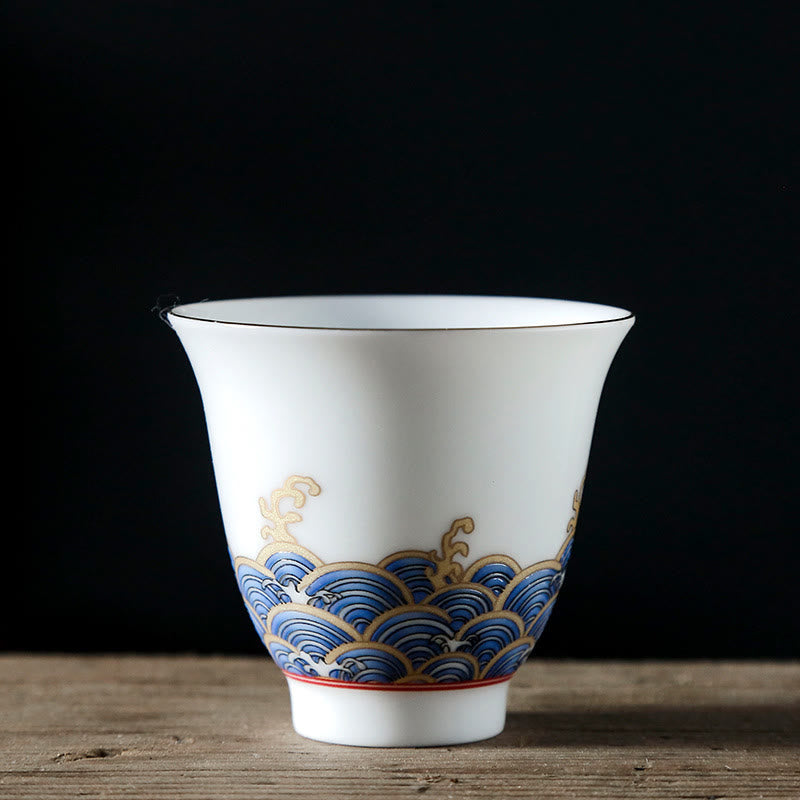 Buddha Stonesヴィンテージ 海 海の波 陶器 ティーカップ ティーカップ
