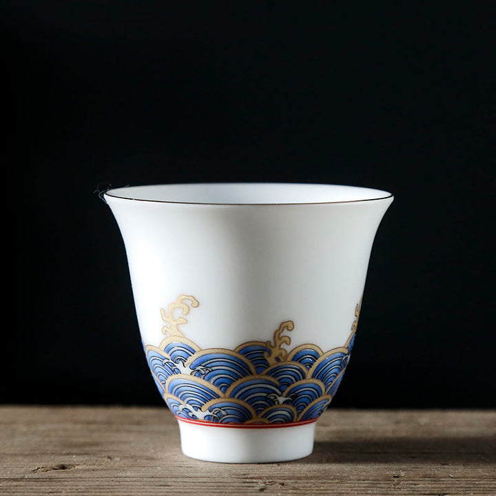 Buddha Stonesヴィンテージ 海 海の波 陶器 ティーカップ ティーカップ