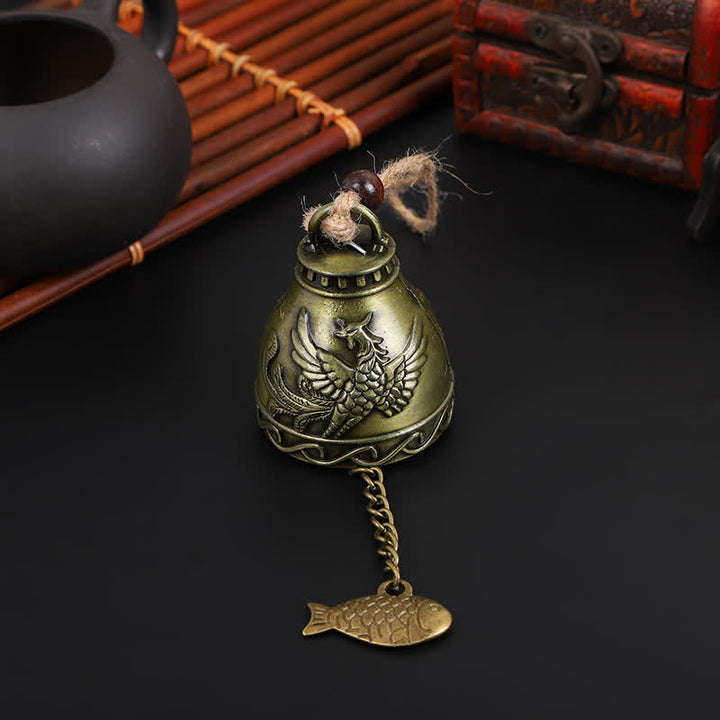 Buddha Stones風水 仏像 鯉 龍 象 風鈴 ベル 幸運 壁掛け 装飾