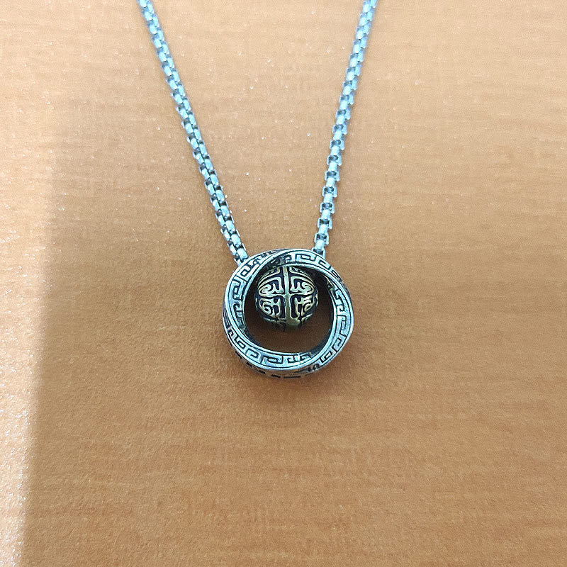 Buddha Stones メビウスのラッキービーズ銅製 富を呼ぶネックレスペンダント