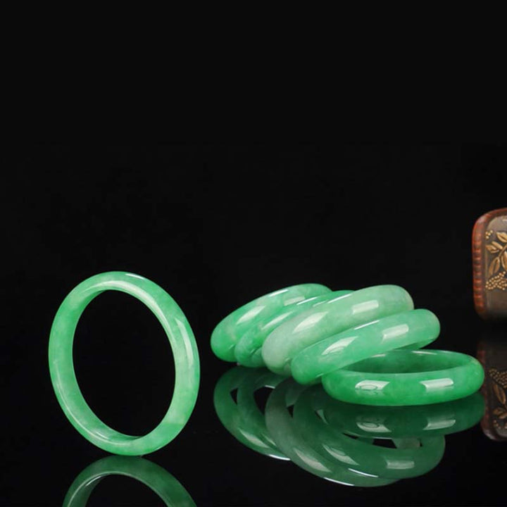 Buddha Stones翡翠 ヒーリング 豊かさ守護ブレスレットバングル
