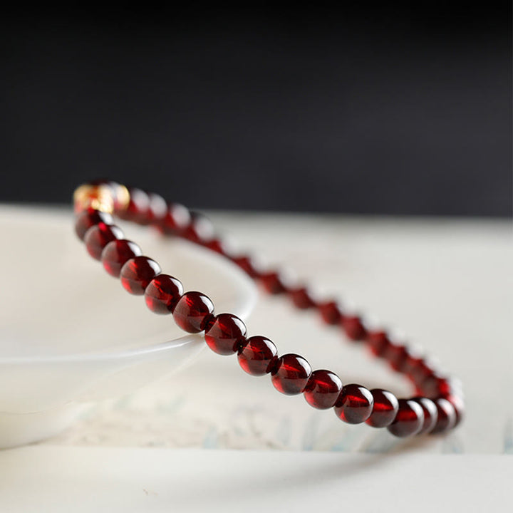 Buddha Stones999ゴールド 鯉 天然ガーネット守護ブレスレット - image 4