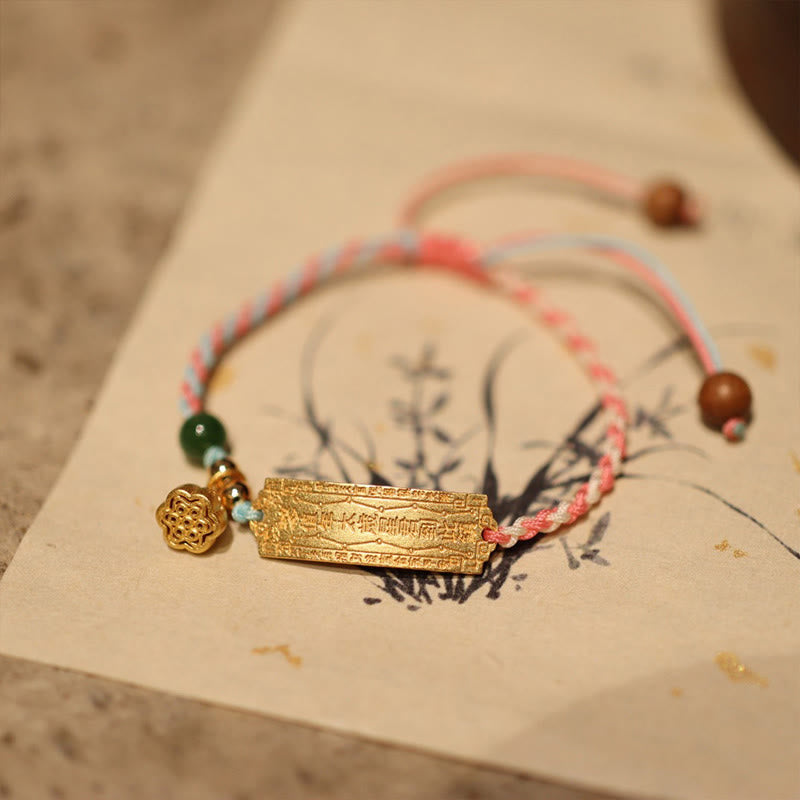 Buddha Stones925 スターリングシルバー ハンドメイド マルチカラー ストリング プロテクション 幸運のお守り 編み込みブレスレット