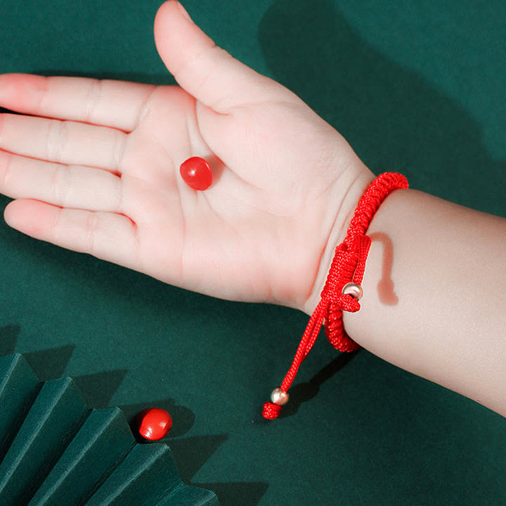 Buddha Stones999 スターリングシルバー 貔貅 富 キングコング ノットストリング 編み込み 子供用ブレスレット - image 13