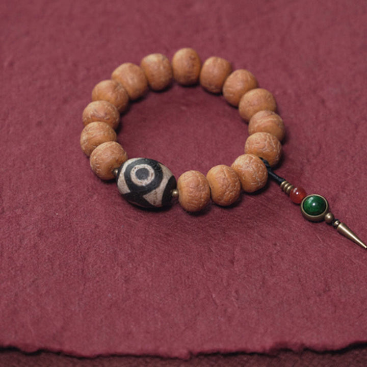Buddha Stonesチベット菩提樹シードビーズ 平和のお守り 手首用Malaブレスレット