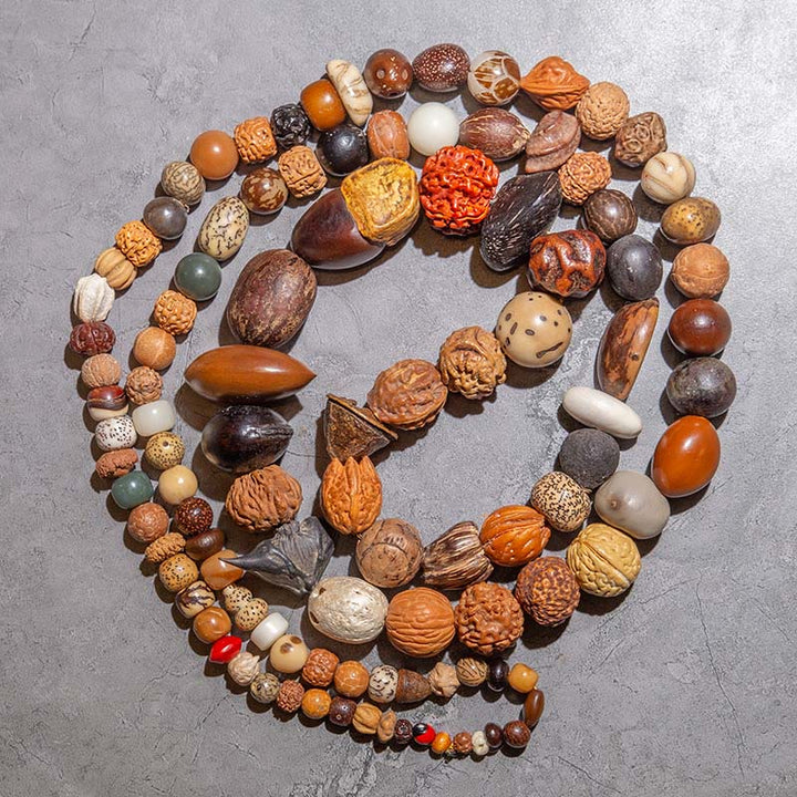 Buddha Stones108 個入りMala菩提樹 幸運 富 ブレスレット 手首用Mala