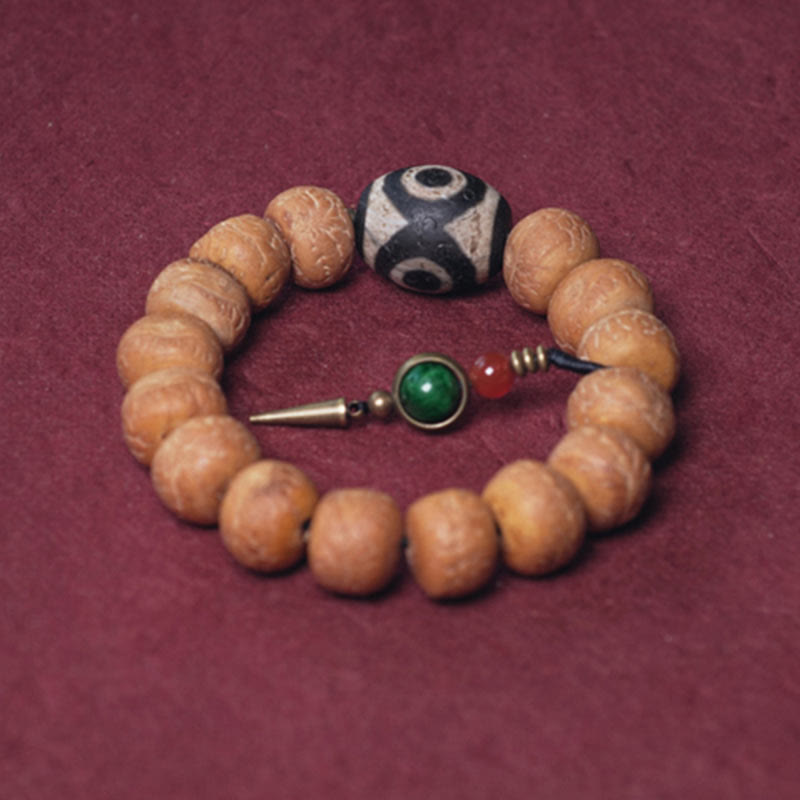 Buddha Stonesチベット菩提樹シードビーズ 平和のお守り 手首用Malaブレスレット