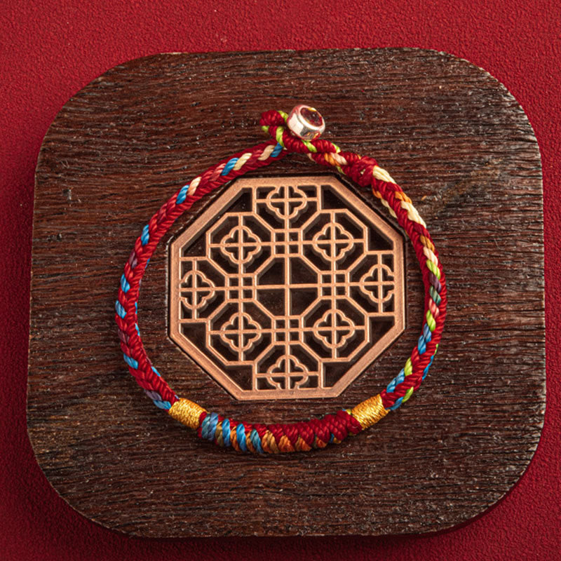 Buddha Stones「この一年、安全で幸運でありますように」マルチカラーブレスレット
