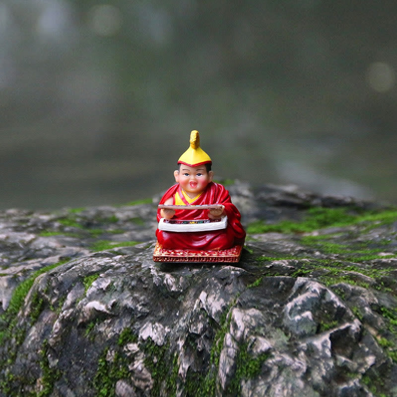 Buddha Stones手描き チベット ラマ像 彫刻 クリエイティブ ホーム オフィス 車 装飾 オーナメント