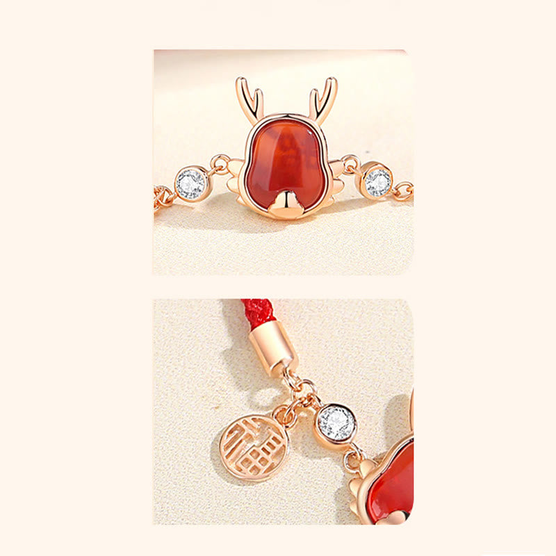 ❗❗❗フラッシュセール -Buddha Stones925 スターリングシルバー 龍年 天然レッドアゲート 龍 幸運を引き寄せる 福 性格 強さ ブレスレット ネックレス ペンダント イヤリング